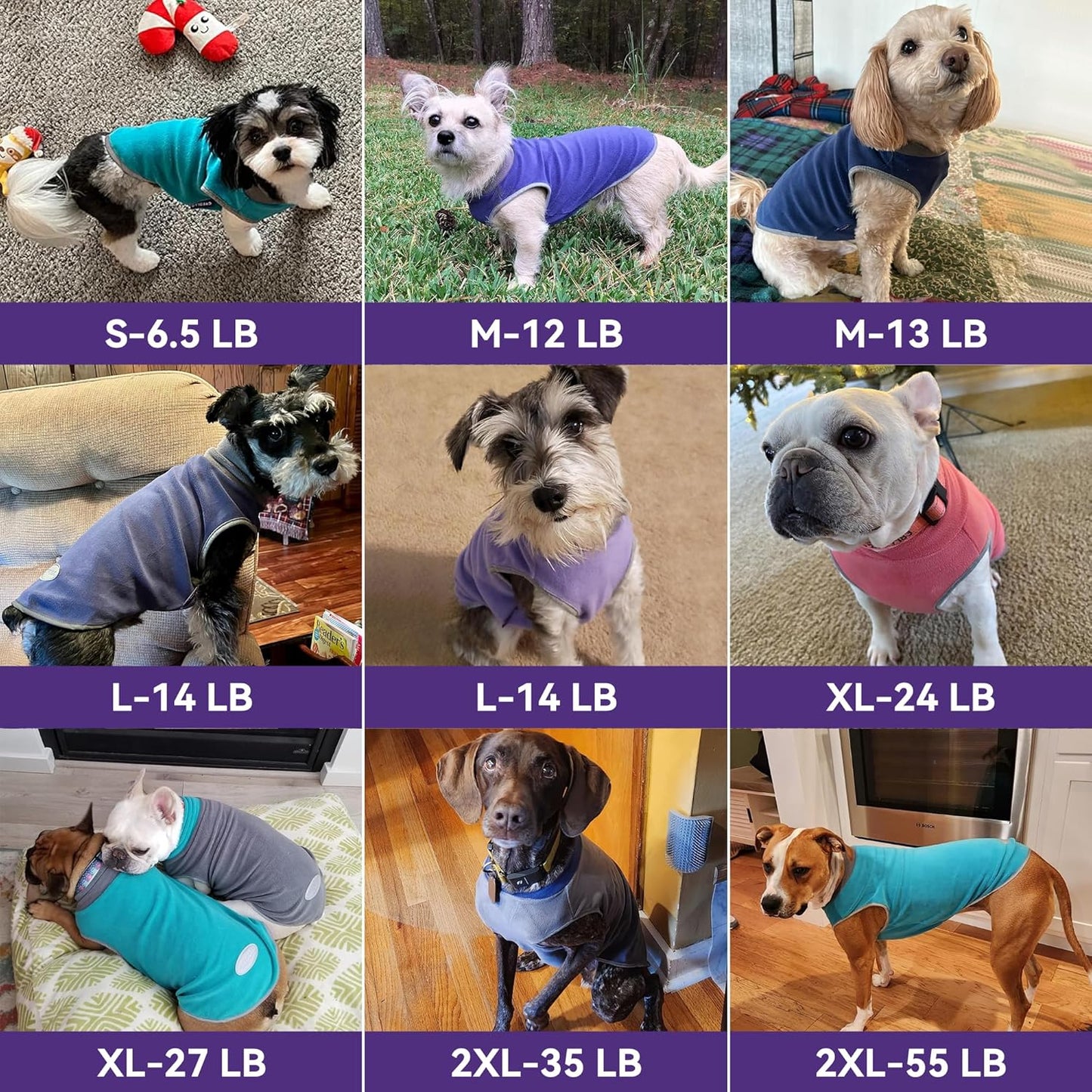 Cozy 2-Pack Dog Fleece Sweaters with Reflective Stripes - Soft Pullovers for Small Dogs in Red & Grey