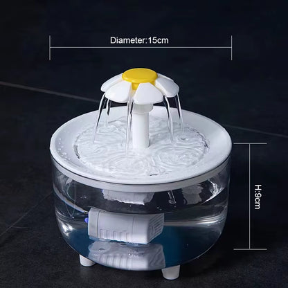 Automatic Pet Water Fountain with USB Filter - Silent Cat Drinking Bowl 1200ml Recirculating Water Dispenser
