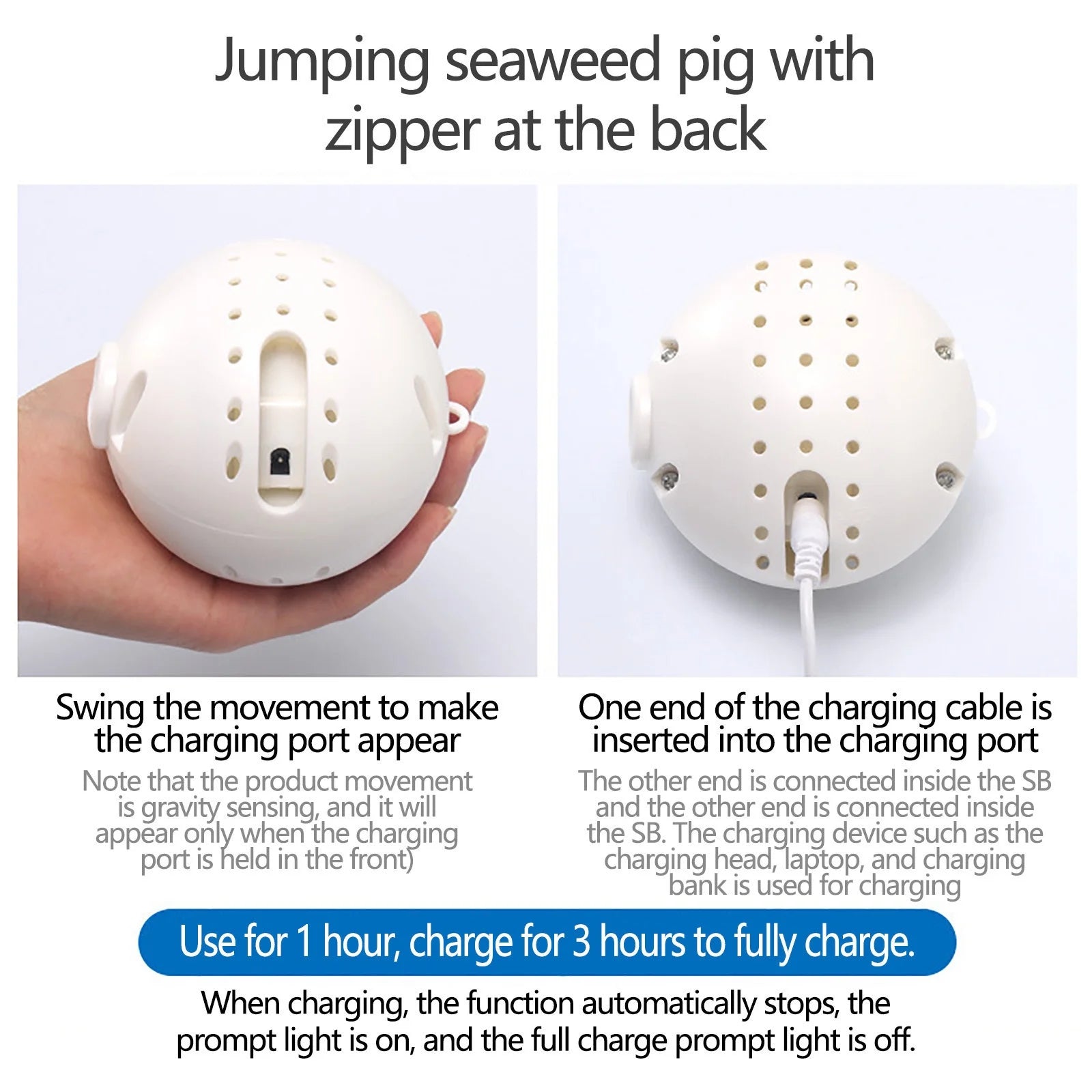 Interactive Bouncing Rabbit Dog Toy - Plush Squeaky Ball with Sounds and 60 Songs for Aggressive Chewers!