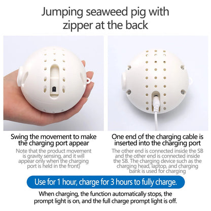 Interactive Bouncing Rabbit Dog Toy - Plush Squeaky Ball with Sounds and 60 Songs for Aggressive Chewers!