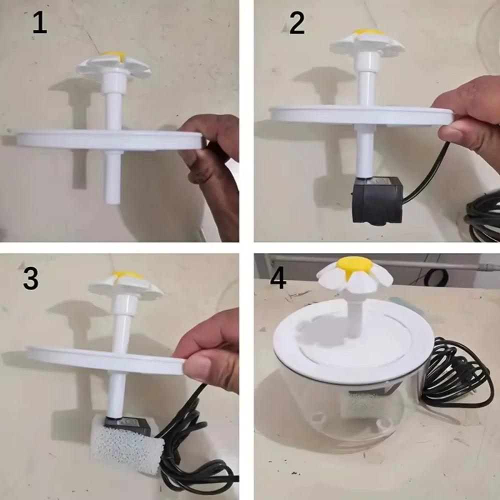 Automatic Pet Water Fountain with USB Filter - Silent Cat Drinking Bowl 1200ml Recirculating Water Dispenser