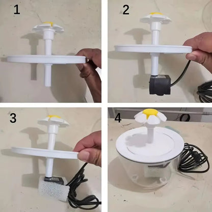 Automatic Pet Water Fountain with USB Filter - Silent Cat Drinking Bowl 1200ml Recirculating Water Dispenser