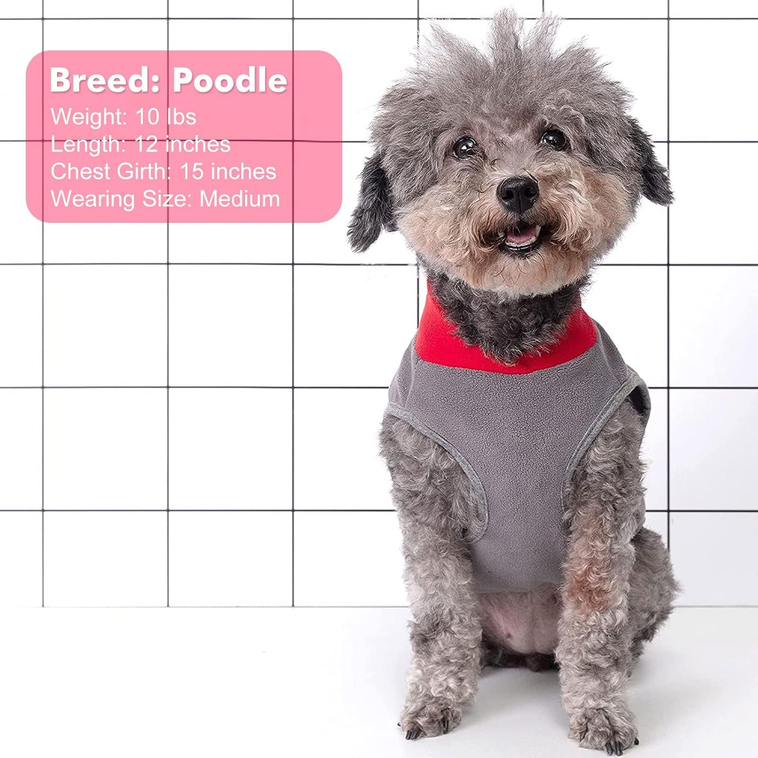 Cozy 2-Pack Dog Fleece Sweaters with Reflective Stripes - Soft Pullovers for Small Dogs in Red & Grey